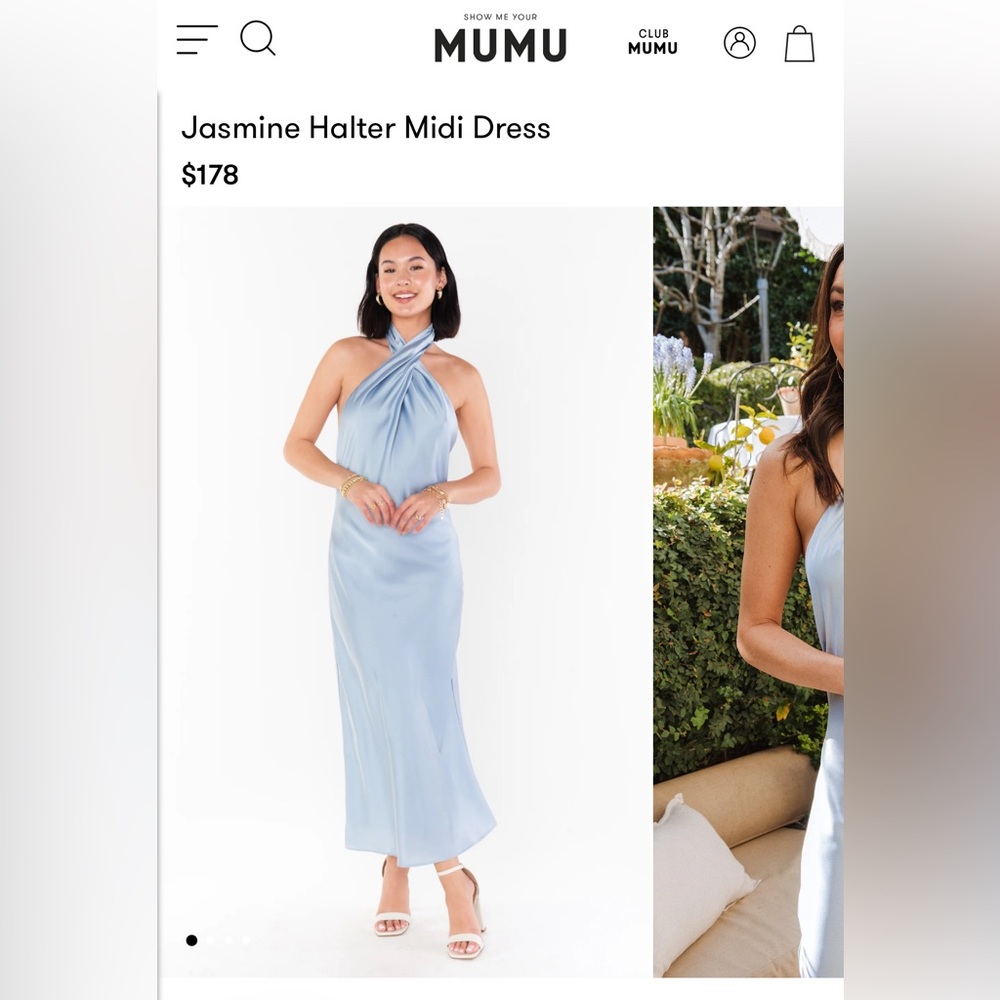 Show Me Your Mumu Jasmine Halter Midi Dress